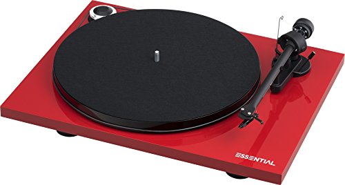 Pro-Ject Essential III Belt-Drive Turntable with Ortofon OM10 Cartridge (Gloss Red)