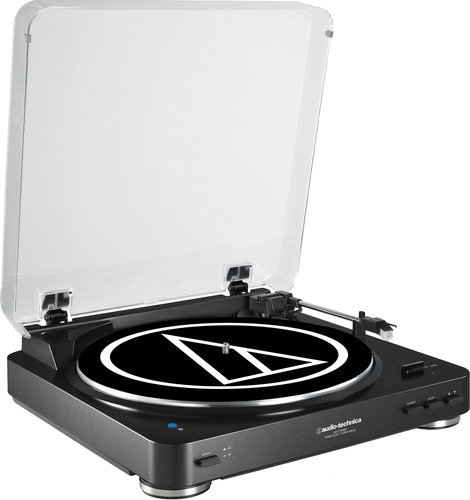 Audio Technica AT-LP60BK-BT Fully Automatic Bluetooth Wireless Belt-Drive Stereo Turntable, Black