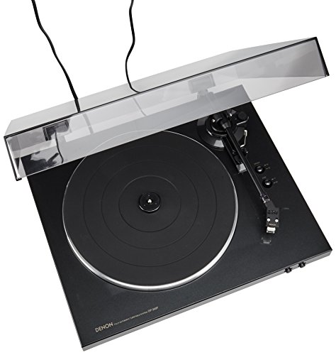 Denon DP-300F Fully Automatic Analog Turntable With Built-In Phono Equalizer | Unique Tonearm Design | Hologram Vibration Analysis | Slim Design,Black