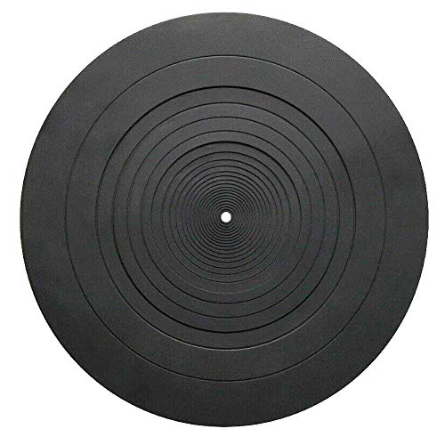 Turntable Platter Mat Rubber 12 inch Silicone Turntable LP Slipmat Universal Compatible for Audio Technica AT-LP120BK AT-LP-1200 Turntable Platter (12 Inch Diameter)